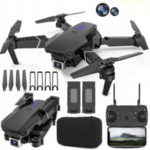 drone with 4k camera foldable 1080p hd drone with fpv live video, smart gestures selfie, altitude hold, one key take off/landing, 3d flips for kids and adults.